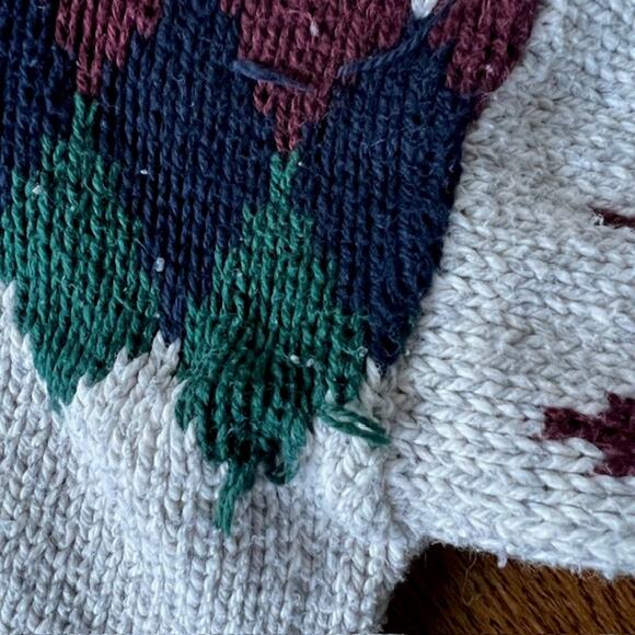 VTG 80s Peconic Bay Traders Crewneck Pullover Sweater Mens XL Cotton Argyle - Picture 5 of 9